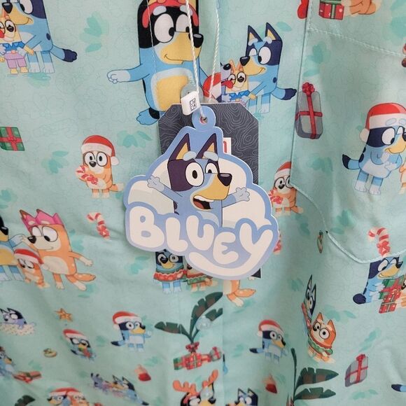 RSVLTS Bluey “Heeler Holiday” Men’s Christmas shirt 2XL NWT - Picture 5 of 11